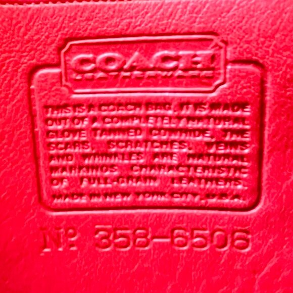 VINTAGE ORIGINAL COACH STEWARDESS BAG RED No. 9525 made in NYC - Picture 8 of 8